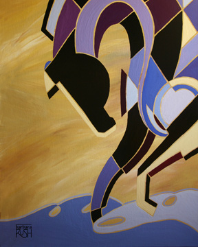 The Elegance of Equus at Sunset Painting